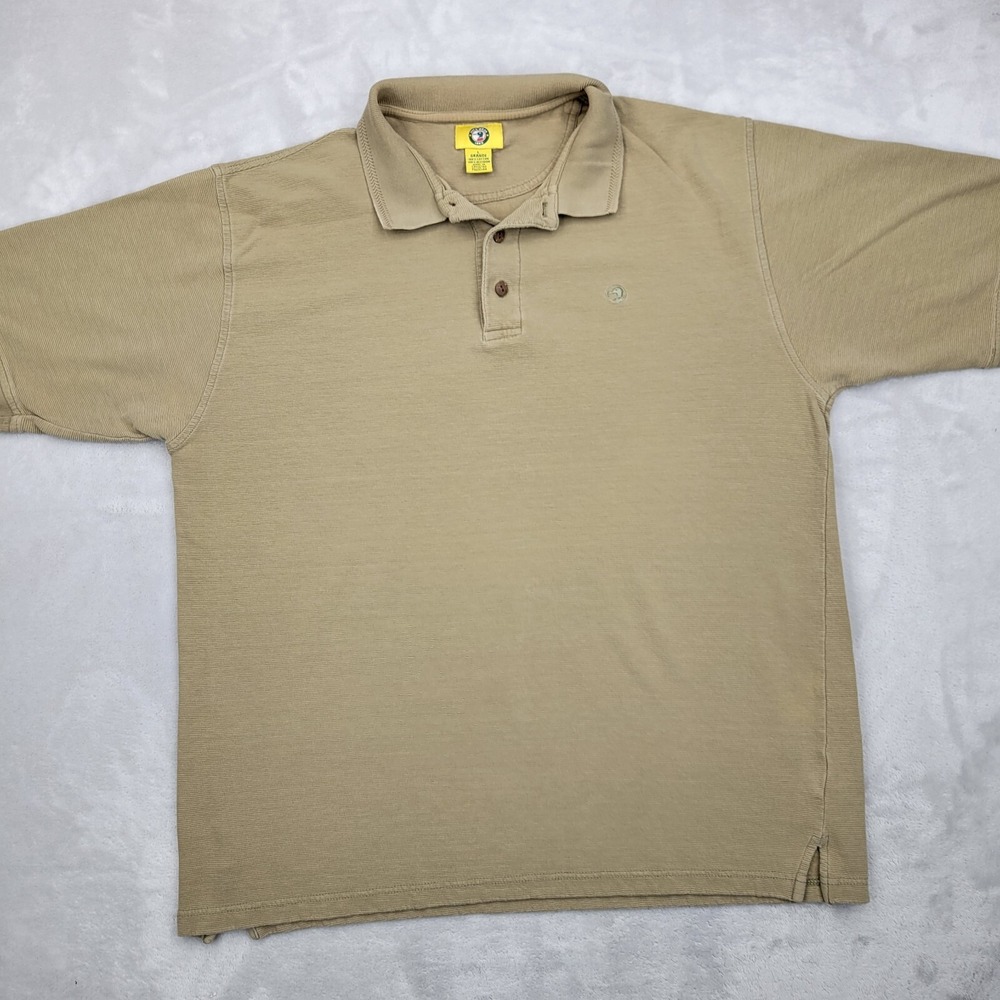 Duck Head Shirt Mens Large Brown Casual Vintage Golf Polo Basic Plain Adult L